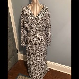 ASOS CURVE Wrap Puff Sleeve Maxi Dress